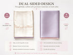 Front and back view of personalized silk pillowcase with smooth finish