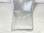 Personalized gray 22 momme double sided mulberry silk pillowcase with custom embroidered name