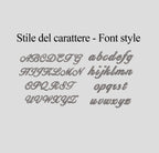 Preview of the cursive font style for personalized name embroidery on the phone case.